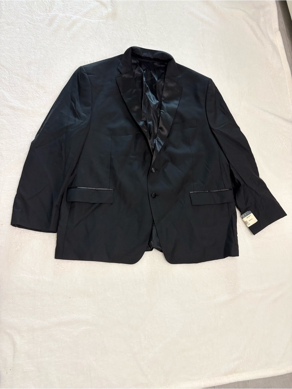 Lauren Ralph Lauren Black Satin-Trim Peak Lapel Tuxedo Jacket